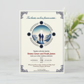 Romantisches Bergabenteuer Einladung (Stehend Vorderseite)