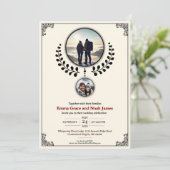 Romantisches Bergabenteuer Einladung (Stehend Vorderseite)