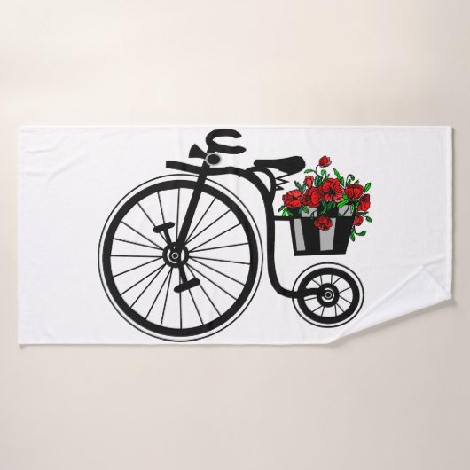 Romantisches Bike Badetuch Badehandtuch (Badehandtuch)