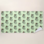 Romantisches Bike Beach Handtuch (Vorderseite)