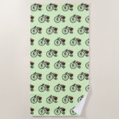 Romantisches Bike Beach Handtuch (Vorderseite)