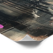 Romantisches Bild von PAris mit dem Eiffelturm Poster (Ecke)