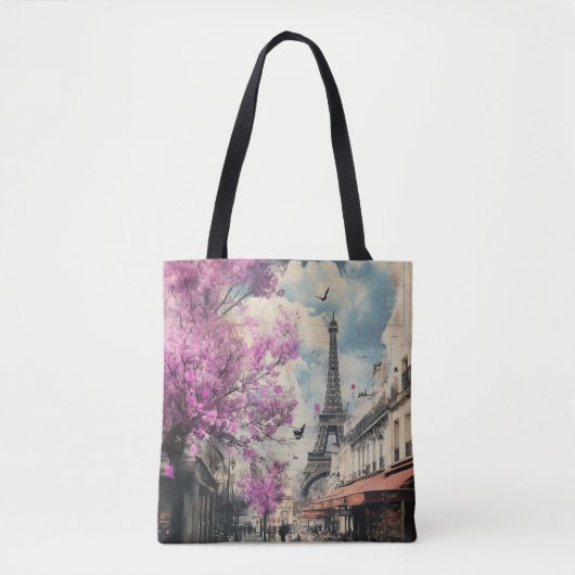 Romantisches Bild von PAris mit dem Eiffelturm Tasche (Vorderseite)