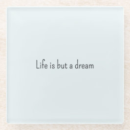 Romantisches Blau Leben ist nur ein Traum Glasuntersetzer