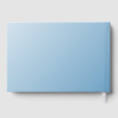 Romantisches Blau Minimalistisches Foto Gästebuch (Rückseite)