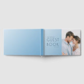 Romantisches Blau Minimalistisches Foto Gästebuch (Voll)