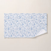 Romantisches Blau Weiß Floral Badhandtuch Set (Handtuch)
