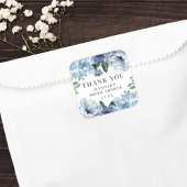 Romantisches blaues Brautparty Gastgeschenk Quadratischer Aufkleber