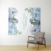 Romantisches blaues Brautparty Party Wandteppich (Beispiel (Horizontal))