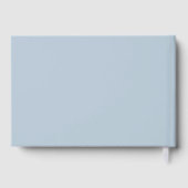 Romantisches blaues minimalistisches Foto Gästebuch (Rückseite)
