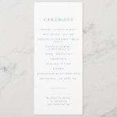 Romantisches blaues Vintage-Schwan-Hochzeitsprogra Programm (Rückseite)
