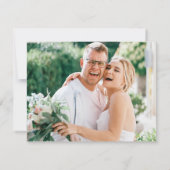 Romantisches Blue Floral UAWG QR Code Foto Hochzei RSVP Karte (Rückseite)