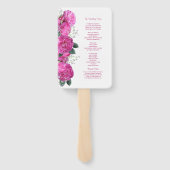 Romantisches Blumen-Bouquet-Hochzeitsprogramm Fächer (Rückseite)