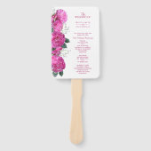 Romantisches Blumen-Bouquet-Hochzeitsprogramm Fächer (Vorderseite)