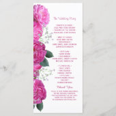 Romantisches Blumen-Bouquet-Hochzeitsprogramm Programm (Rückseite)