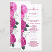 Romantisches Blumen-Bouquet-Hochzeitsprogramm Programm (Vorne/Hinten)