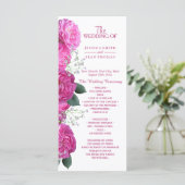 Romantisches Blumen-Bouquet-Hochzeitsprogramm Programm (Stehend Vorderseite)