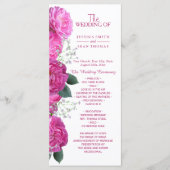 Romantisches Blumen-Bouquet-Hochzeitsprogramm Programm (Vorderseite)