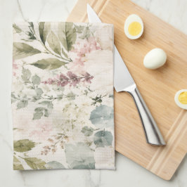 Romantisches Blumen-Küchentuch - Aquarell-Garten Geschirrtuch