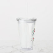 Romantisches BlumenAquarell-Brautjungfern-Geschenk Acryltrinkbecher (Rechts)