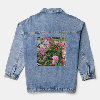 Romantisches Blumenbouquet-Design für Damenmode Jeansjacke