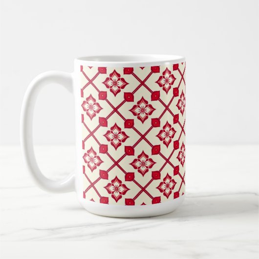Romantisches Blumendesign-Geschenk für Zuhause & B Kaffeetasse (Links)
