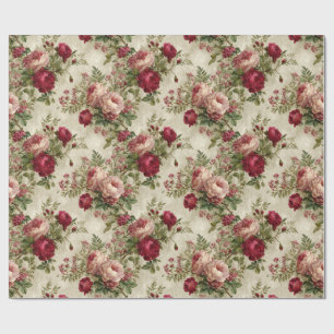 Romantisches Blumendesign Geschenkpapier