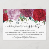 Romantisches Blumengebläse Party Einladung (Vorderseite)