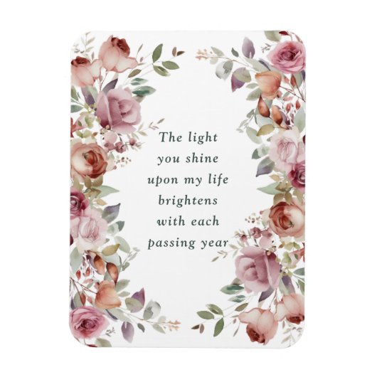 Romantisches Blumengeschenk Magnet (Vertikal)