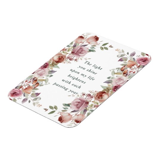 Romantisches Blumengeschenk Magnet (Linke Seite)