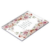 Romantisches Blumengeschenk Notizblock (Linke Seite)