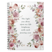 Romantisches Blumengeschenk Notizblock (Vorderseite)