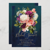 Romantisches Blumengrün-Brautparty Einladung (Vorne/Hinten)