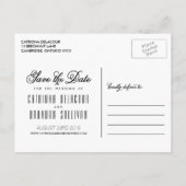 Romantisches Blumenherz Foto Save the Date Postkar Ankündigungspostkarte (Rückseite)