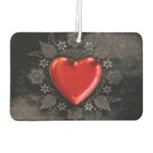 Romantisches Blumenherz Valentine Liebe Autolufterfrischer (Rückseite)