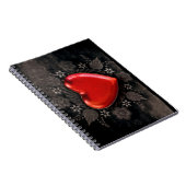 Romantisches Blumenherz Valentine Liebe Notizblock (Rechte Seite)