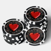 Romantisches Blumenherz Valentine Liebe Pokerchips (Stapel)