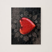 Romantisches Blumenherz Valentine Liebe Puzzle (Vertikal)