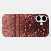 Romantisches Blumenherzmuster Case-Mate iPhone Hülle (Rückseite (Horizontal))
