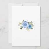 Romantisches Blumenkohl-Probe-Dinner Einladung (Rückseite)