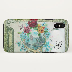 ROMANTISCHES BLUMENMONOGRAMM ROSEN UND FLIEGENDER  Case-Mate iPhone HÜLLE