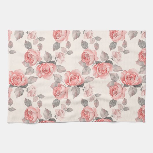 Romantisches Blumenmuster 8 Handtuch (Horizontal)