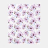 Romantisches Blumenmuster Fleecedecke (Vorderseite)