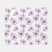 Romantisches Blumenmuster Fleecedecke (Vorderseite (Horizontal))
