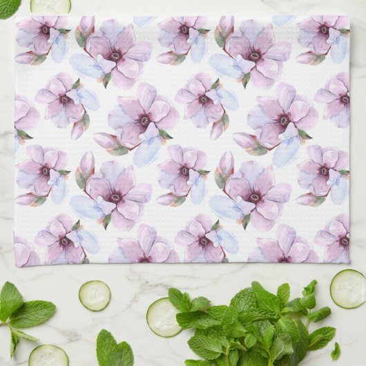 Romantisches Blumenmuster Geschirrtuch (Gefaltet)