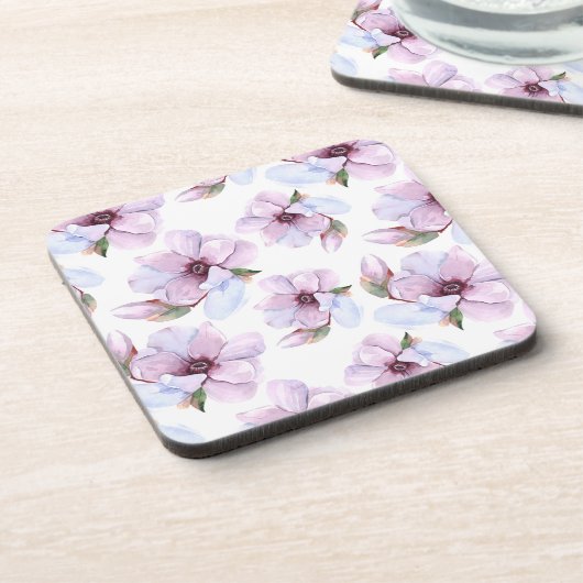 Romantisches Blumenmuster Getränkeuntersetzer (Linke Seite)