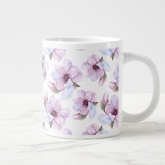 Romantisches Blumenmuster Jumbo-Tasse (Rechts)