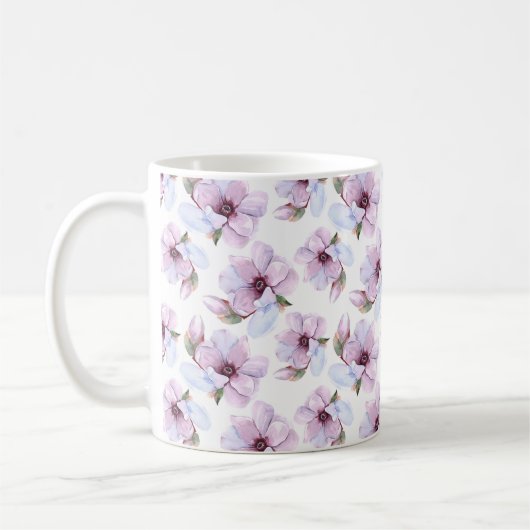 Romantisches Blumenmuster Kaffeetasse (Links)
