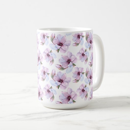 Romantisches Blumenmuster Kaffeetasse (VorderseiteRechts)
