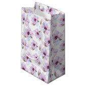 Romantisches Blumenmuster Kleine Geschenktüte (Vorderseite Schrägansicht)